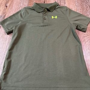 Boy's Olive Green Under Armour Polo Shirt
